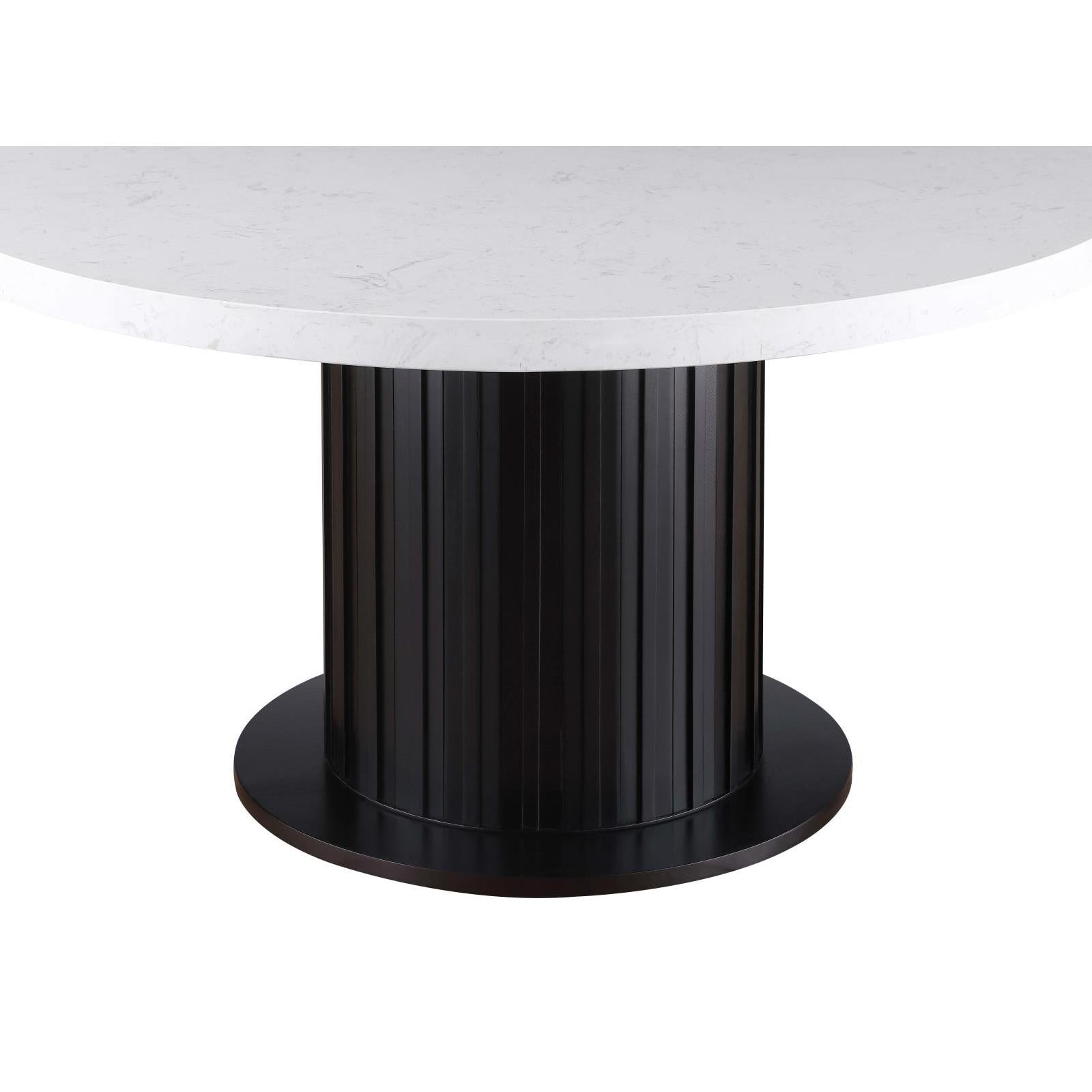  Coaster Furniture Sherry 115490 Round 54-inch Marble Top Dining Table - Rustic Espresso IMAGE 4