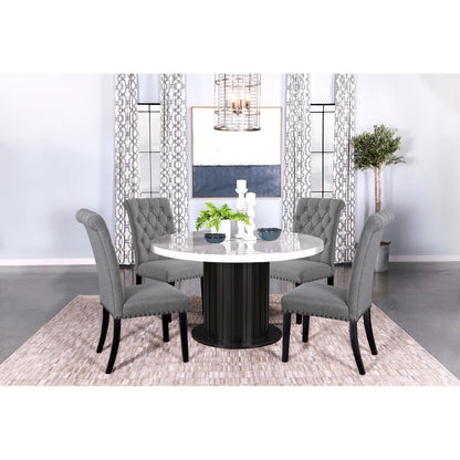  Coaster Furniture Sherry 115490 Round 54-inch Marble Top Dining Table - Rustic Espresso IMAGE 8