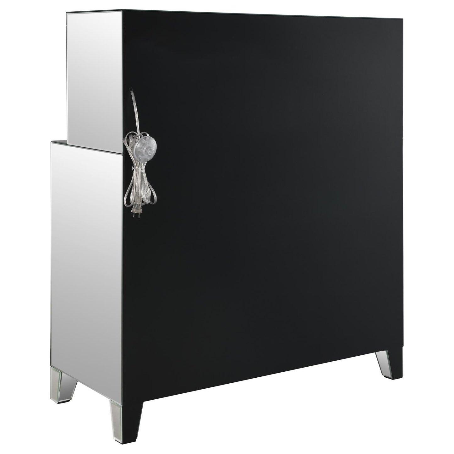 Coaster Furniture Yvaine 115585 2-door Mirrored Acrylic Home Bar Wine Cabinet - Silver IMAGE 7