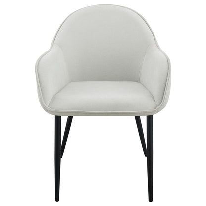 Coaster Furniture Emma 115592 Fabric Upholstered Dining Arm Chair - Fog Grey IMAGE 3
