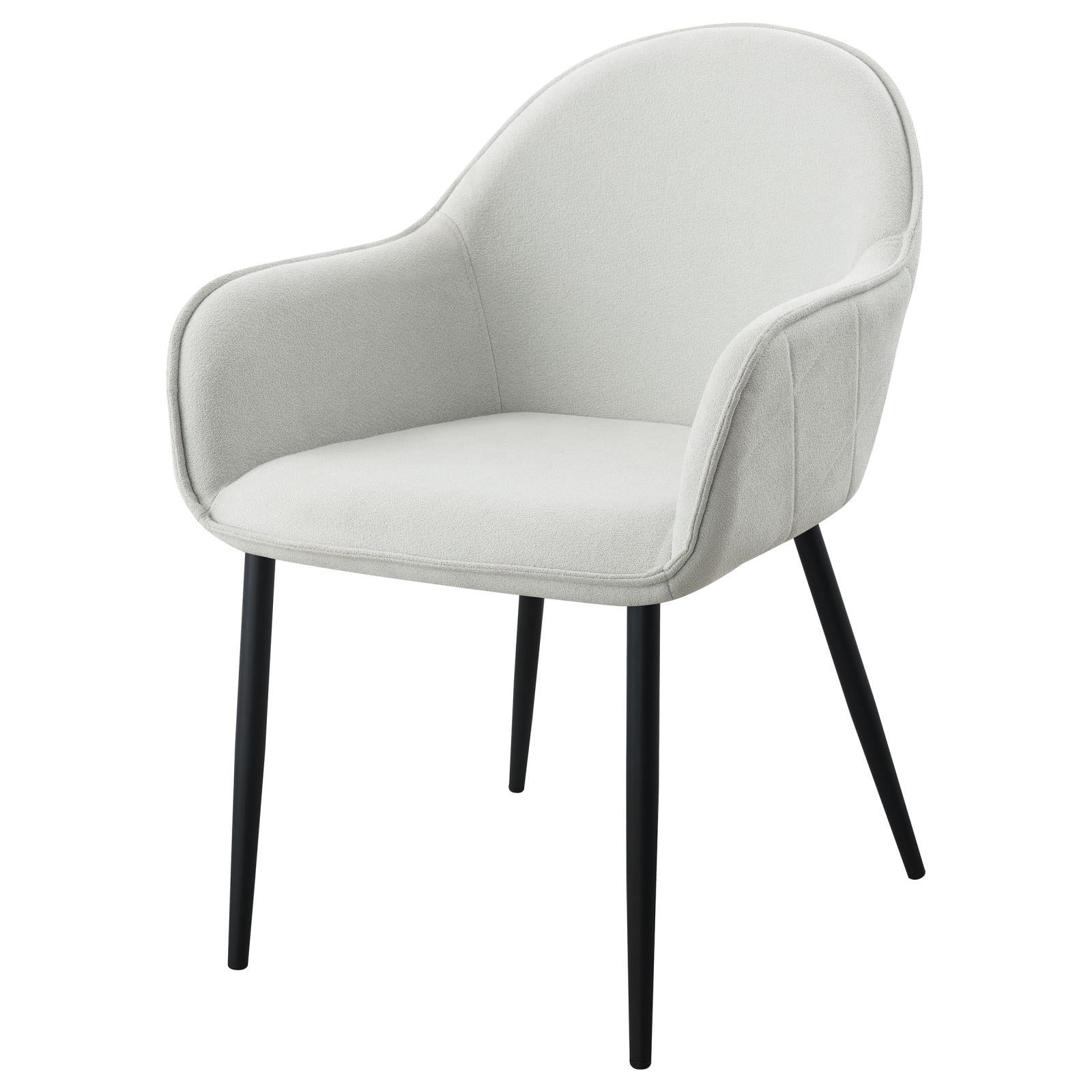 Coaster Furniture Emma 115592 Fabric Upholstered Dining Arm Chair - Fog Grey IMAGE 4