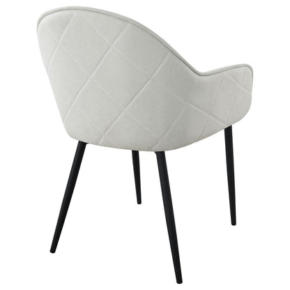 Coaster Furniture Emma 115592 Fabric Upholstered Dining Arm Chair - Fog Grey IMAGE 7