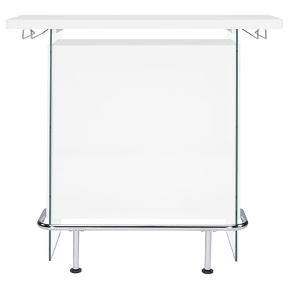 Coaster Furniture Acosta 182632 Freestanding Home Bar Wine Cabinet - White High Gloss IMAGE 2