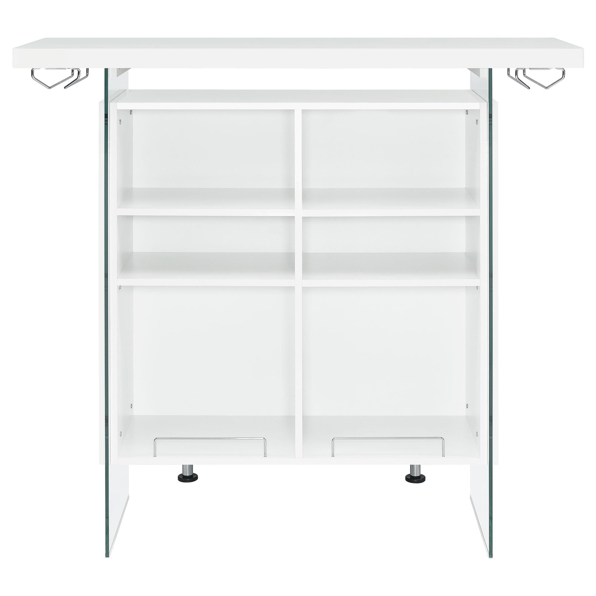 Coaster Furniture Acosta 182632 Freestanding Home Bar Wine Cabinet - White High Gloss IMAGE 6