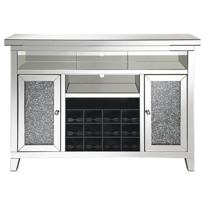 Coaster Furniture Melinda 183627 2-door LED Mirrored Wine Storage Bar Cabinet - Silver IMAGE 3