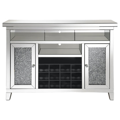 Coaster Furniture Melinda 183627 2-door LED Mirrored Wine Storage Bar Cabinet - Silver IMAGE 4