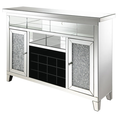 Coaster Furniture Melinda 183627 2-door LED Mirrored Wine Storage Bar Cabinet - Silver IMAGE 5