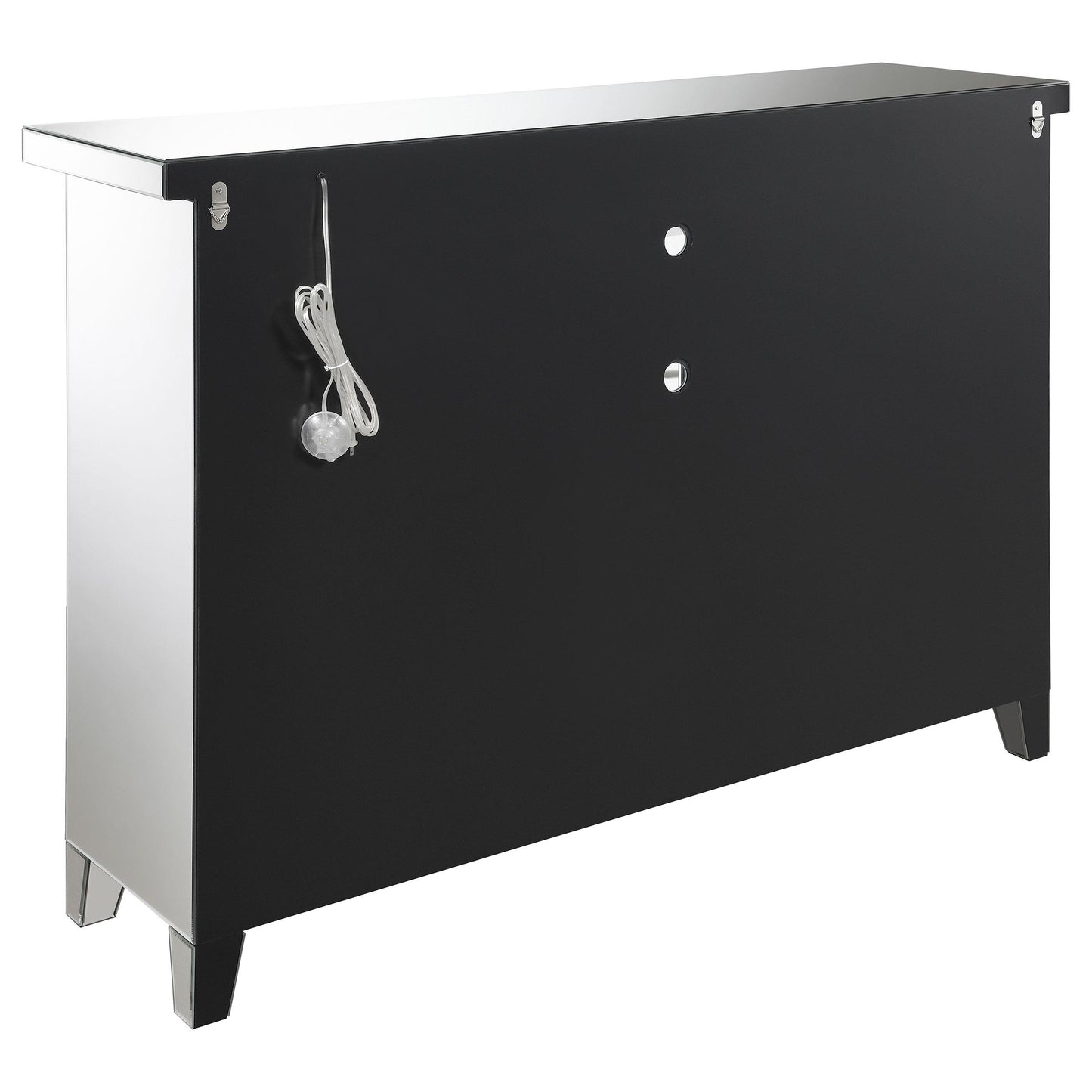 Coaster Furniture Melinda 183627 2-door LED Mirrored Wine Storage Bar Cabinet - Silver IMAGE 7
