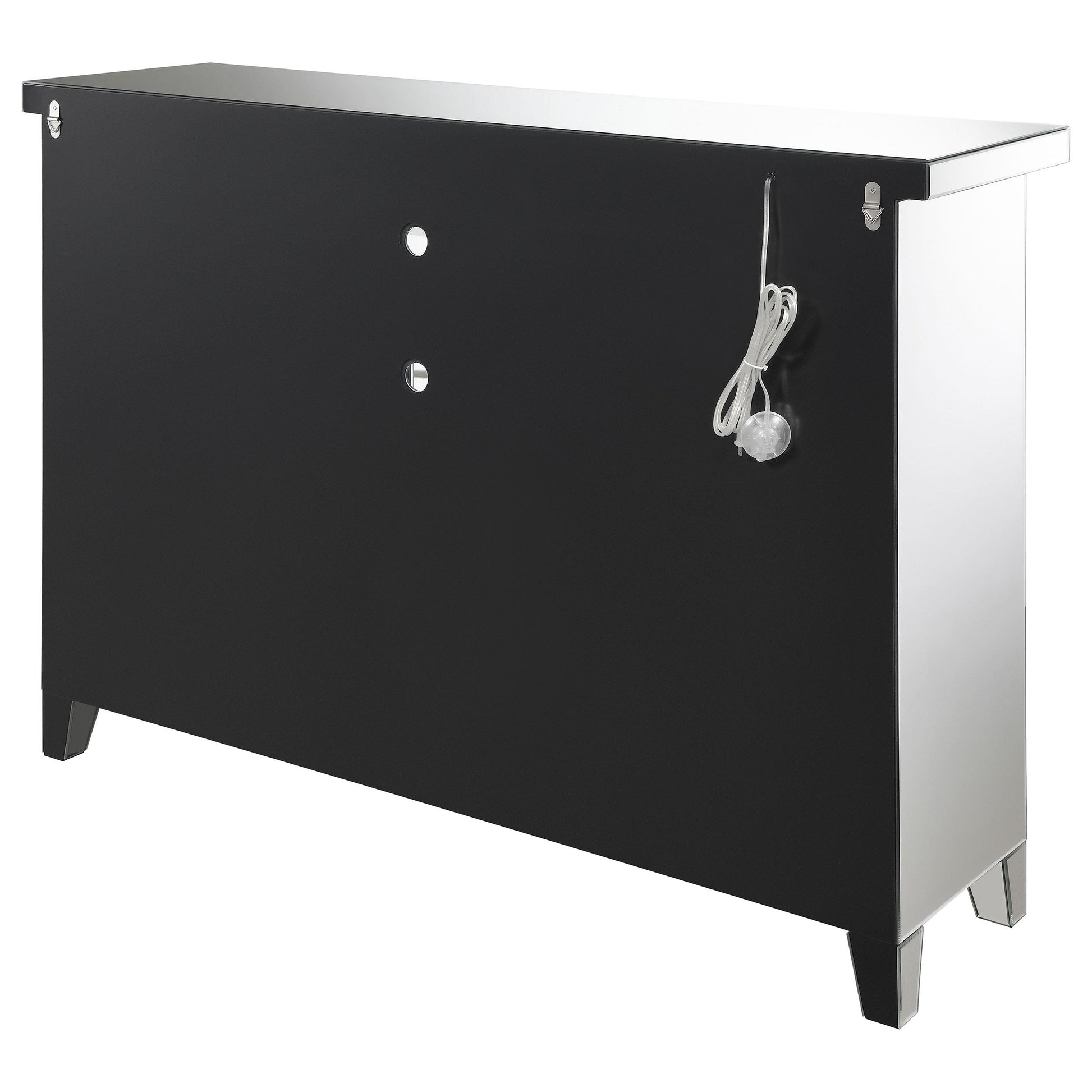 Coaster Furniture Melinda 183627 2-door LED Mirrored Wine Storage Bar Cabinet - Silver IMAGE 9