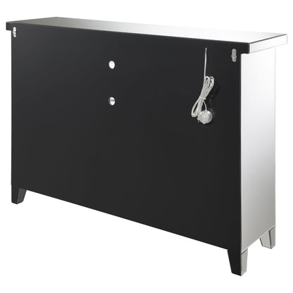 Coaster Furniture Melinda 183627 2-door LED Mirrored Wine Storage Bar Cabinet - Silver IMAGE 9