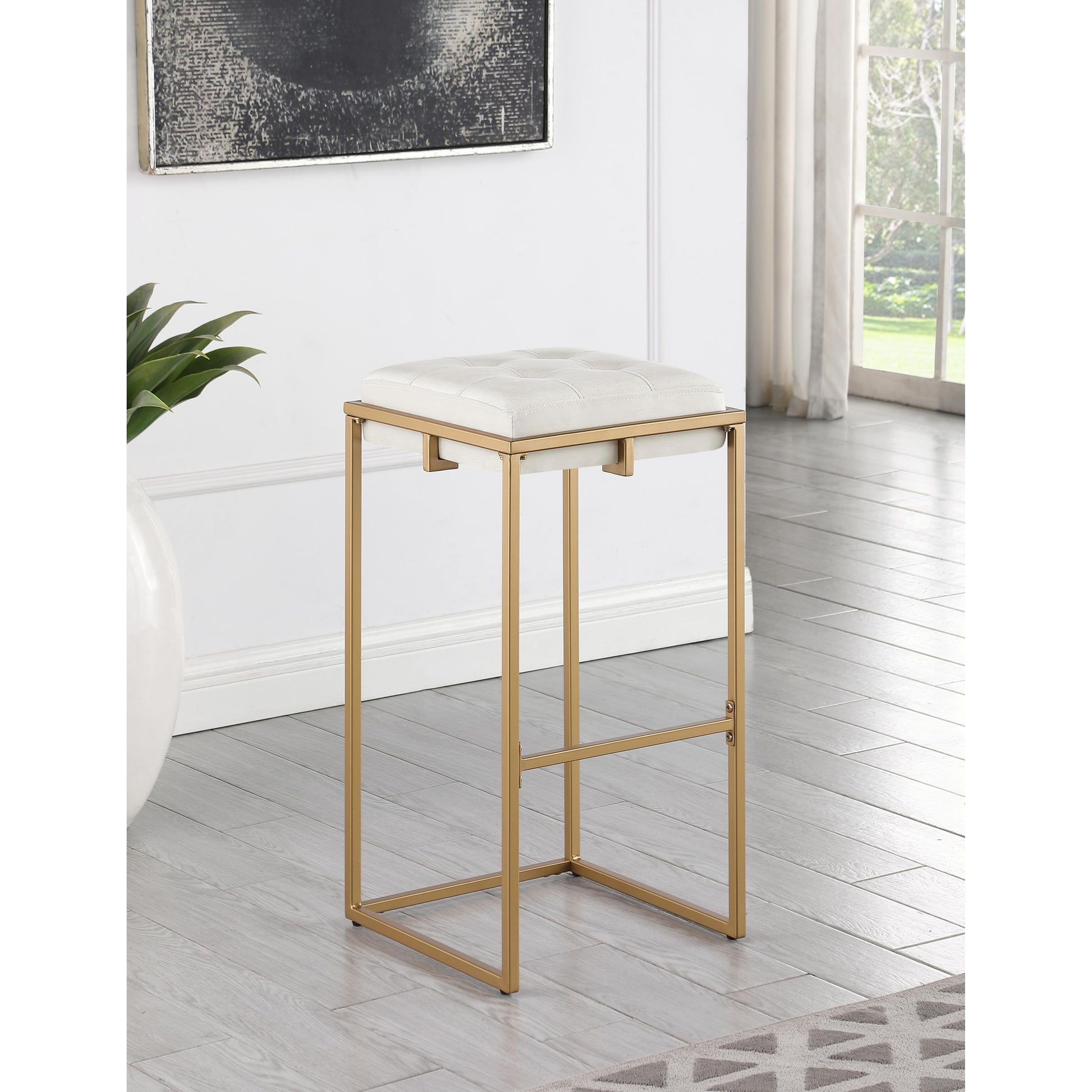 Coaster Furniture Nadia 183646 Upholstered Backless Bar Stool - Beige IMAGE 5