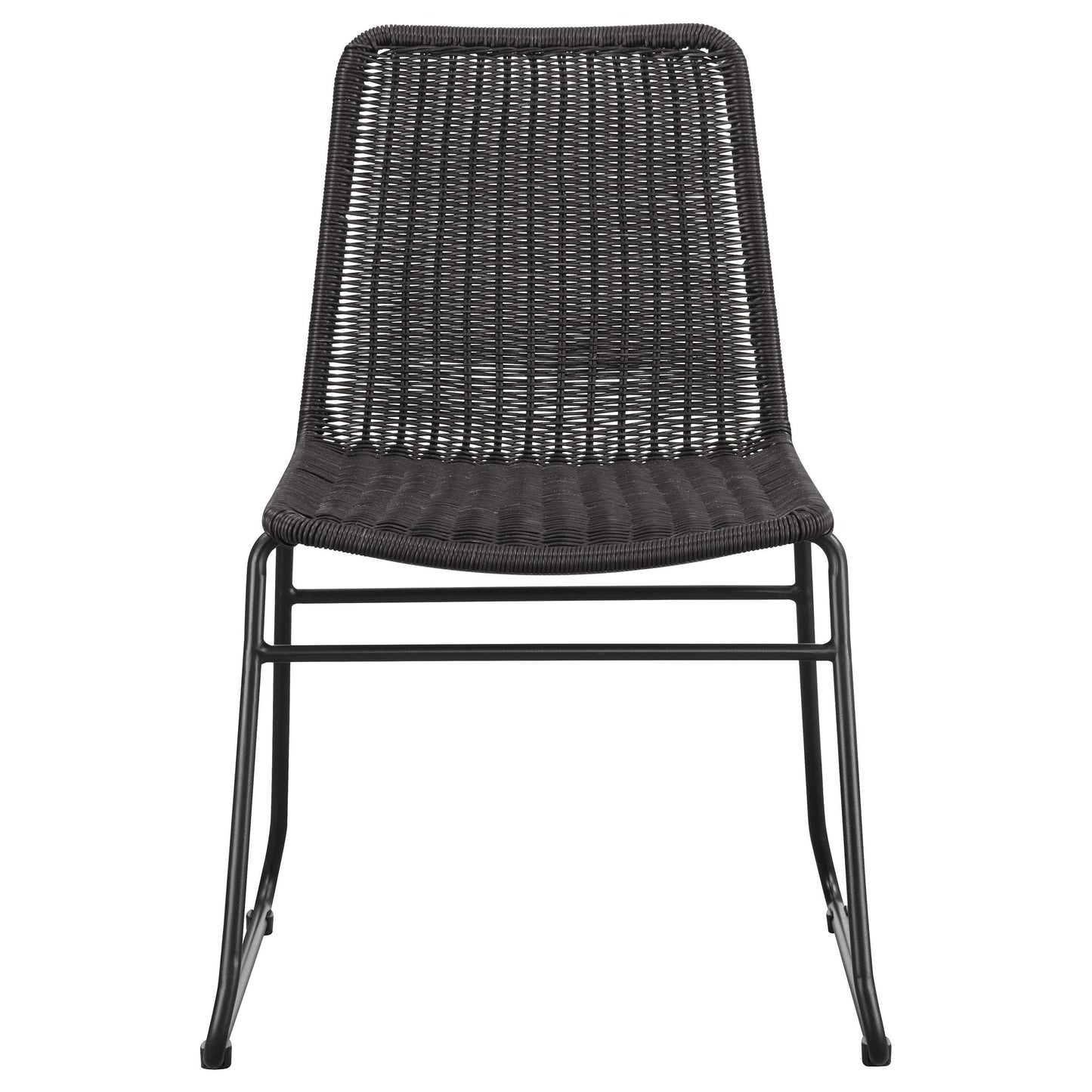 Coaster Furniture Dacy 192032 Faux Rattan Metal Dining Side Chair - Brown IMAGE 2