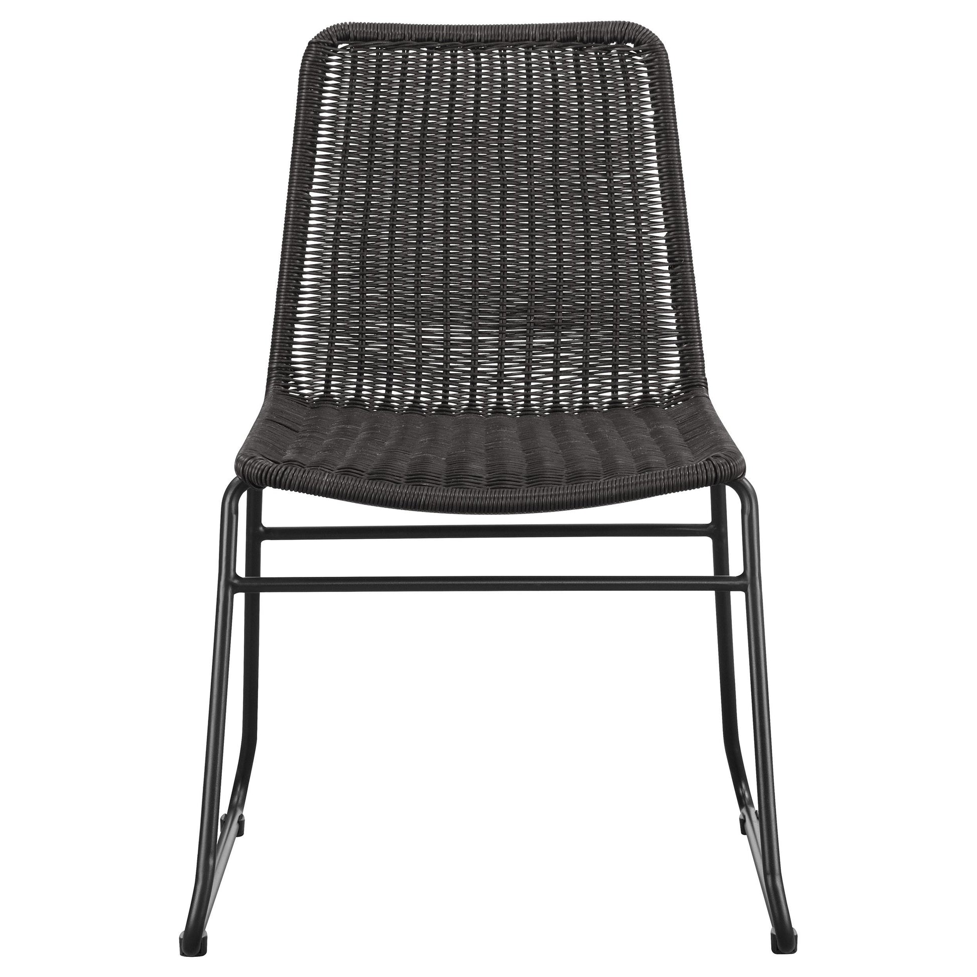 Coaster Furniture Dacy 192032 Faux Rattan Metal Dining Side Chair - Brown IMAGE 2