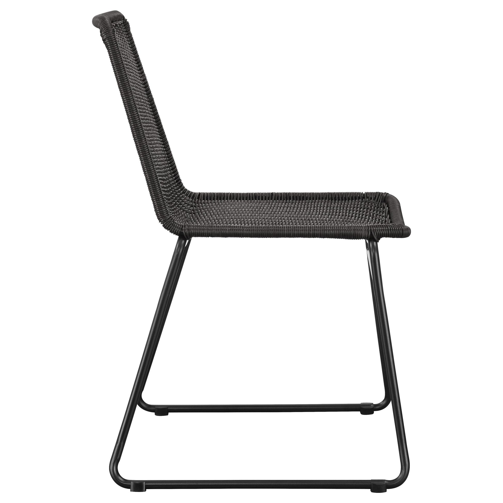 Coaster Furniture Dacy 192032 Faux Rattan Metal Dining Side Chair - Brown IMAGE 7