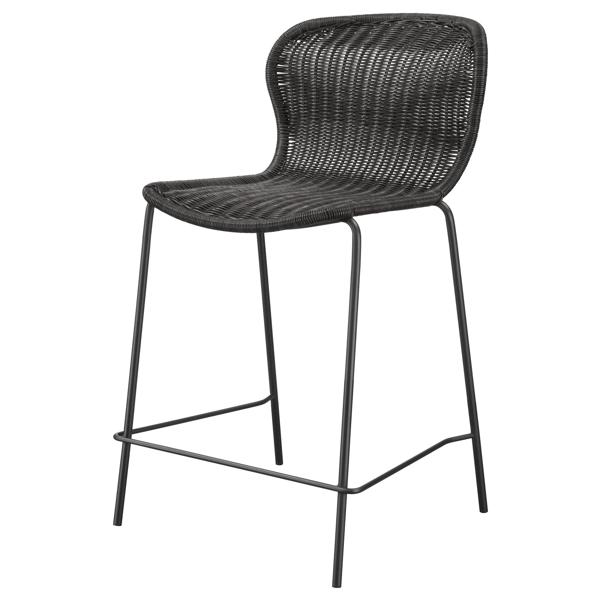 Coaster Furniture Mckinley 192039 Faux Rattan Metal Counter Chair - Brown IMAGE 3