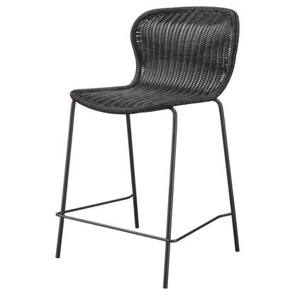 Coaster Furniture Mckinley 192039 Faux Rattan Metal Counter Chair - Brown IMAGE 3