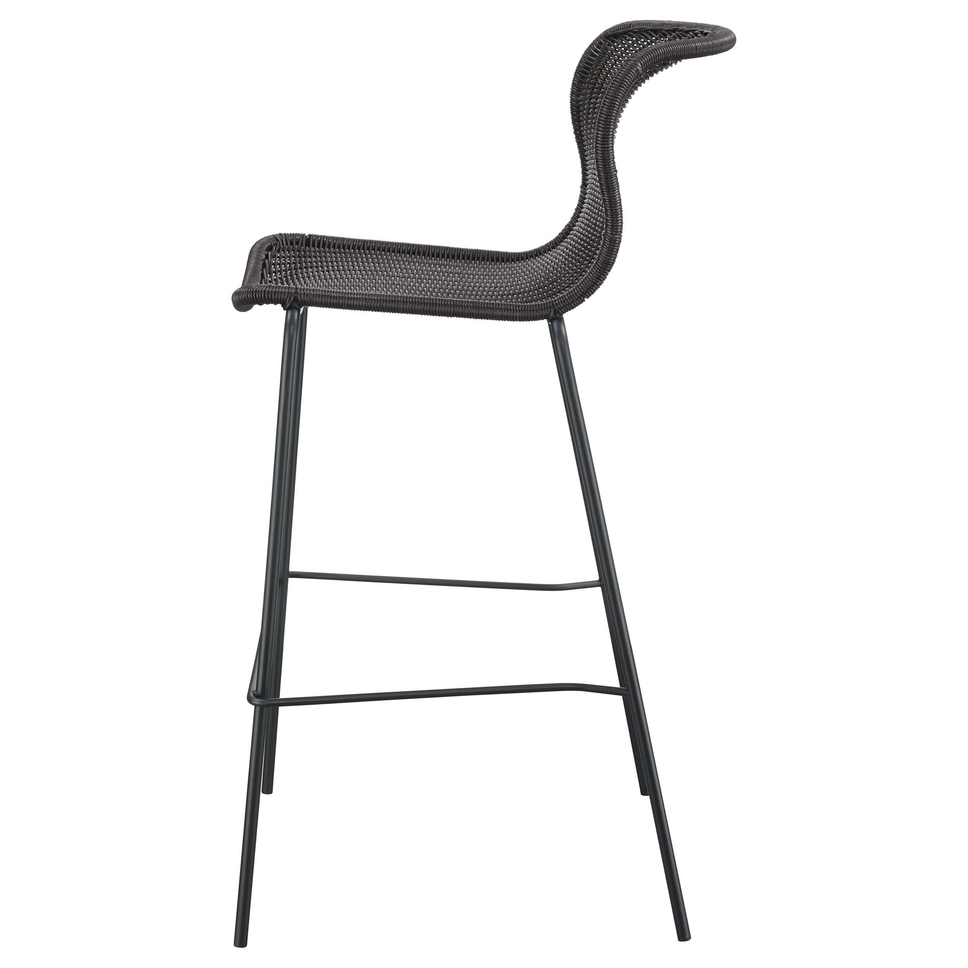 Coaster Furniture Mckinley 192040 Faux Rattan Metal Bar Chair - Brown IMAGE 4
