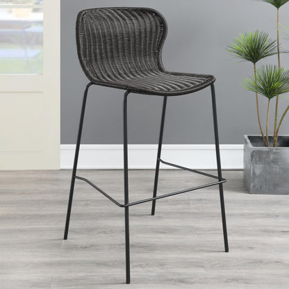 Coaster Furniture Mckinley 192040 Faux Rattan Metal Bar Chair - Brown IMAGE 8