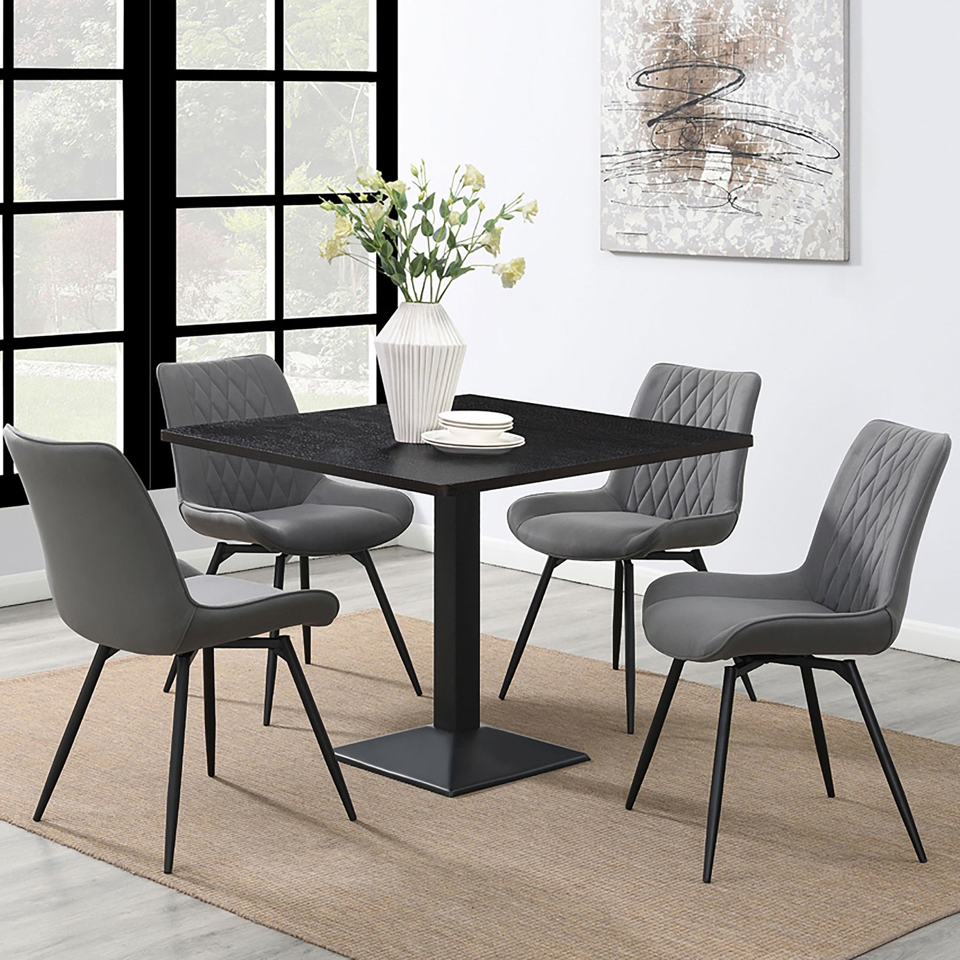 Coaster Furniture Diggs 193312 Upholstered Swivel Dining Side Chair - Grey IMAGE 10