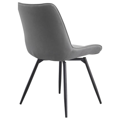 Coaster Furniture Diggs 193312 Upholstered Swivel Dining Side Chair - Grey IMAGE 7