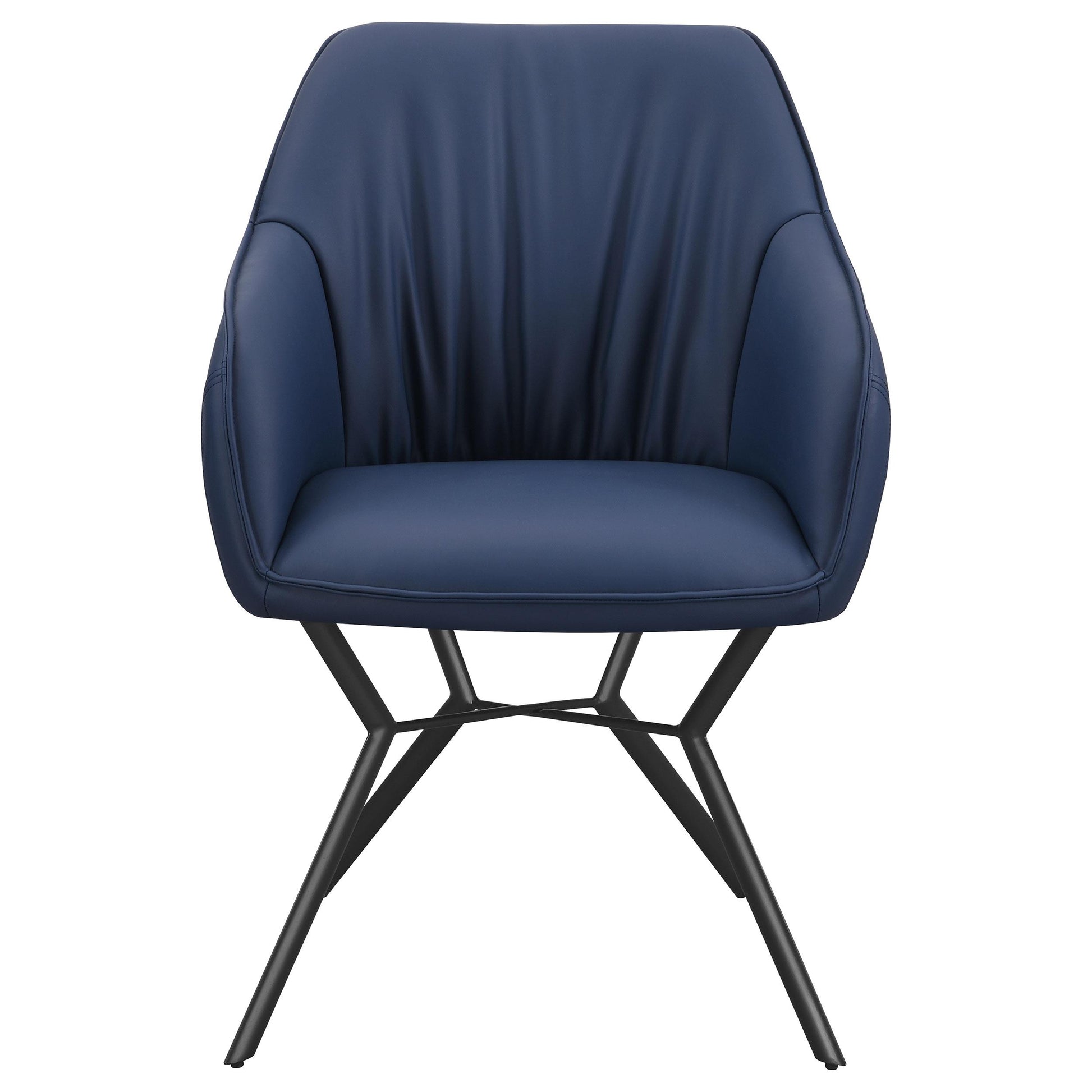 Coaster Furniture Mayer 193722 Upholstered Dining Arm Chair - Blue and Brown IMAGE 2
