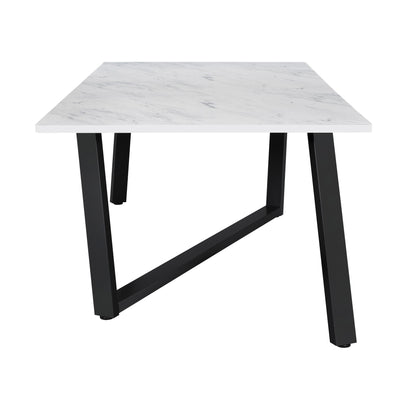  Coaster Furniture Mayer 193781 Rectangular 87-inch Faux Marble Dining Table - White IMAGE 4