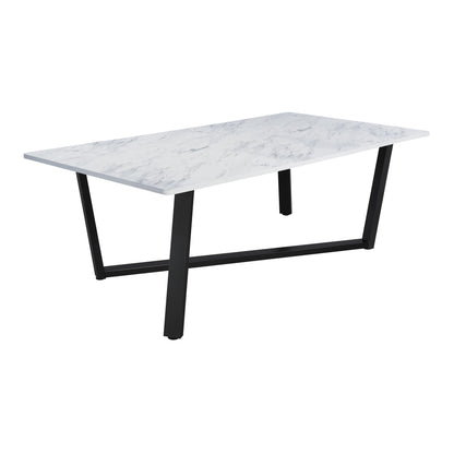  Coaster Furniture Mayer 193781 Rectangular 87-inch Faux Marble Dining Table - White IMAGE 5