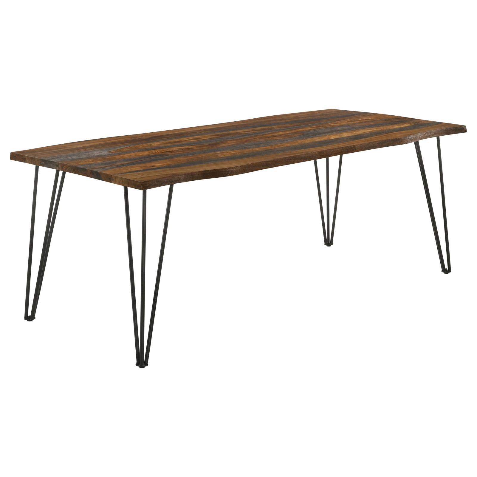  Coaster Furniture Neve 193861 80-inch Live Edge Dining Table - Grey Sheesham IMAGE 1
