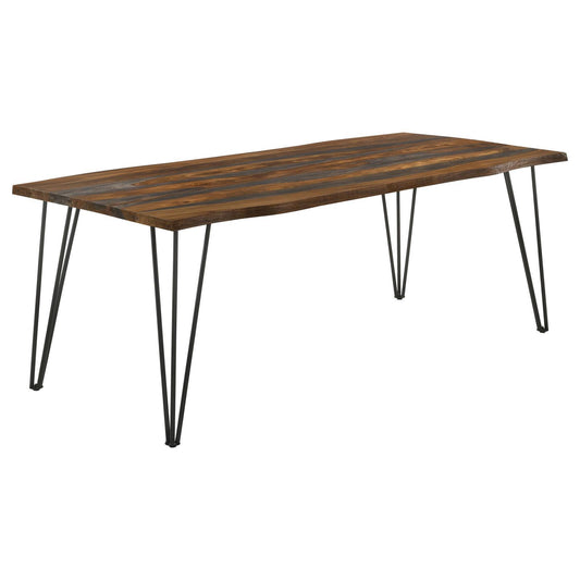  Coaster Furniture Neve 193861 80-inch Live Edge Dining Table - Grey Sheesham IMAGE 1
