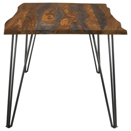  Coaster Furniture Neve 193861 80-inch Live Edge Dining Table - Grey Sheesham IMAGE 4