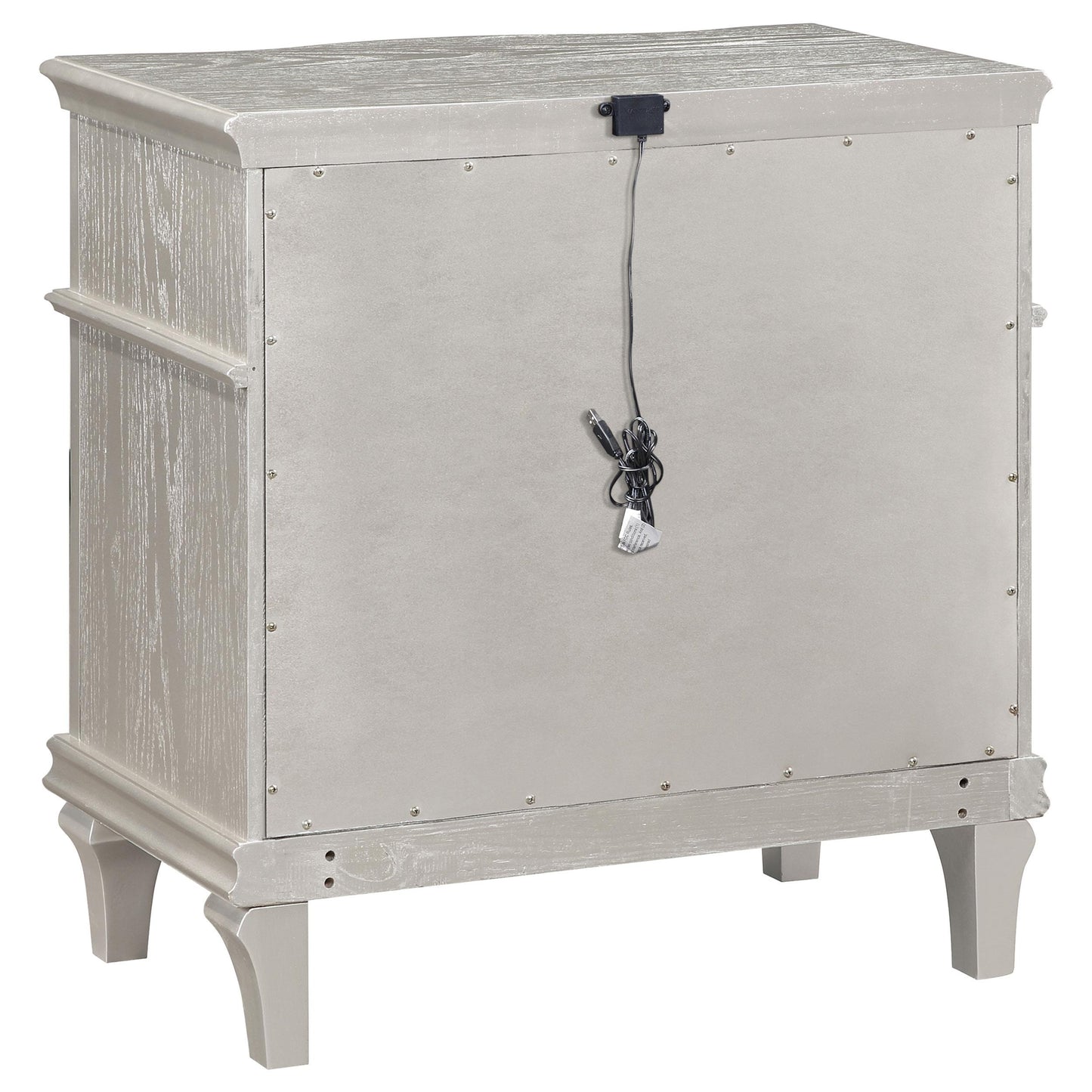 Coaster Furniture Evangeline 223392 3-Drawer Nightstand - Silver Oak IMAGE 5