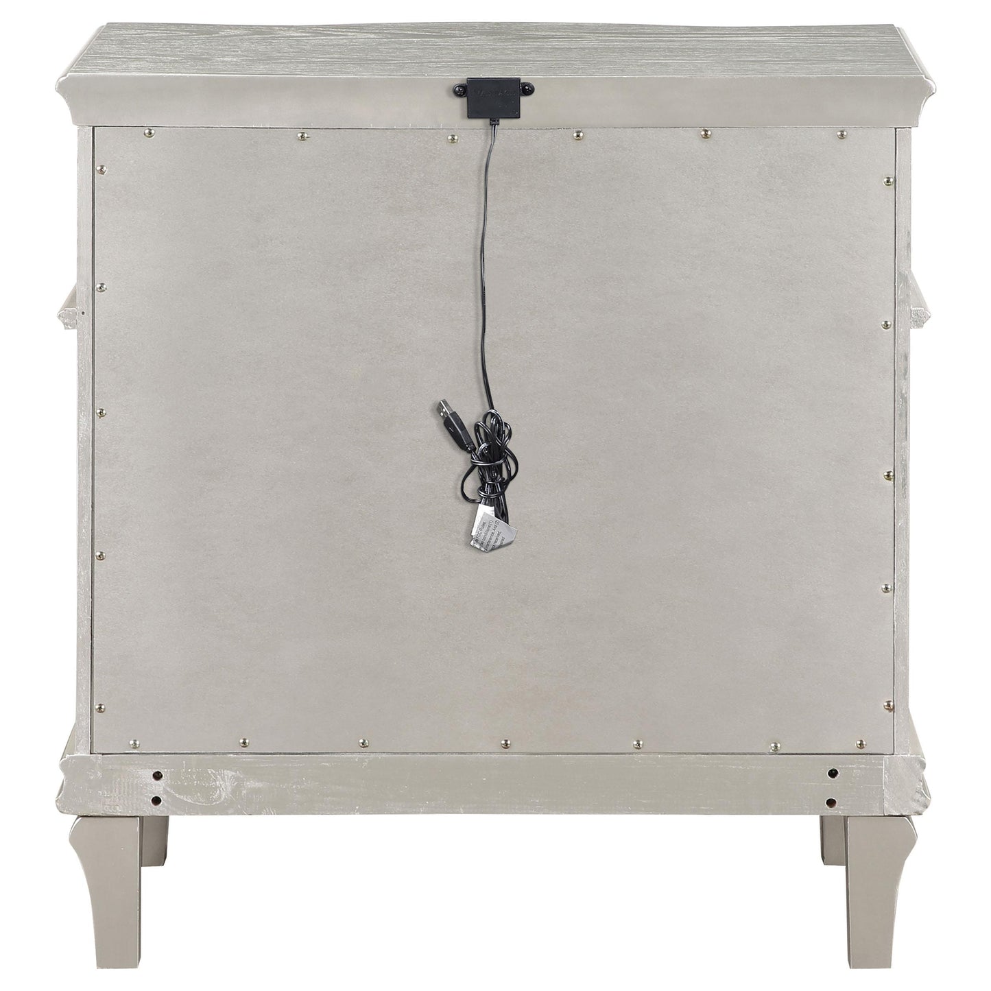 Coaster Furniture Evangeline 223392 3-Drawer Nightstand - Silver Oak IMAGE 6