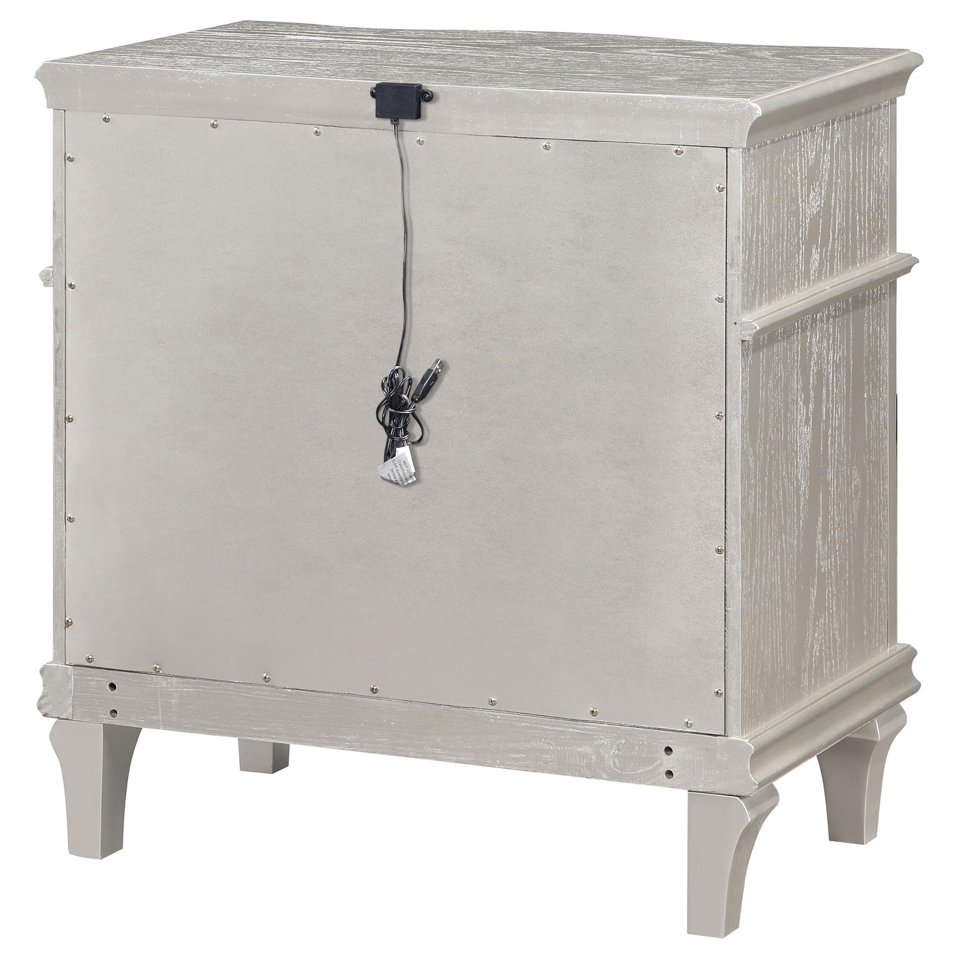 Coaster Furniture Evangeline 223392 3-Drawer Nightstand - Silver Oak IMAGE 7
