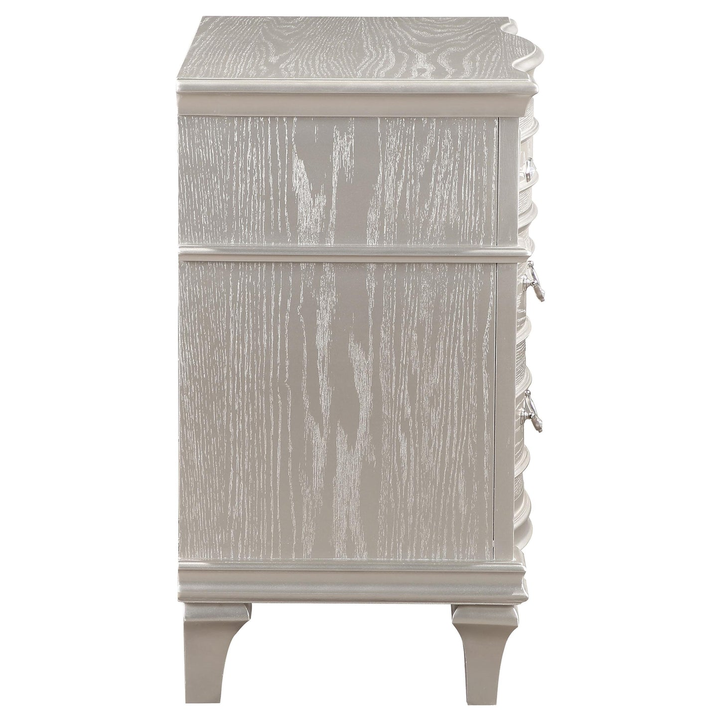 Coaster Furniture Evangeline 223392 3-Drawer Nightstand - Silver Oak IMAGE 8