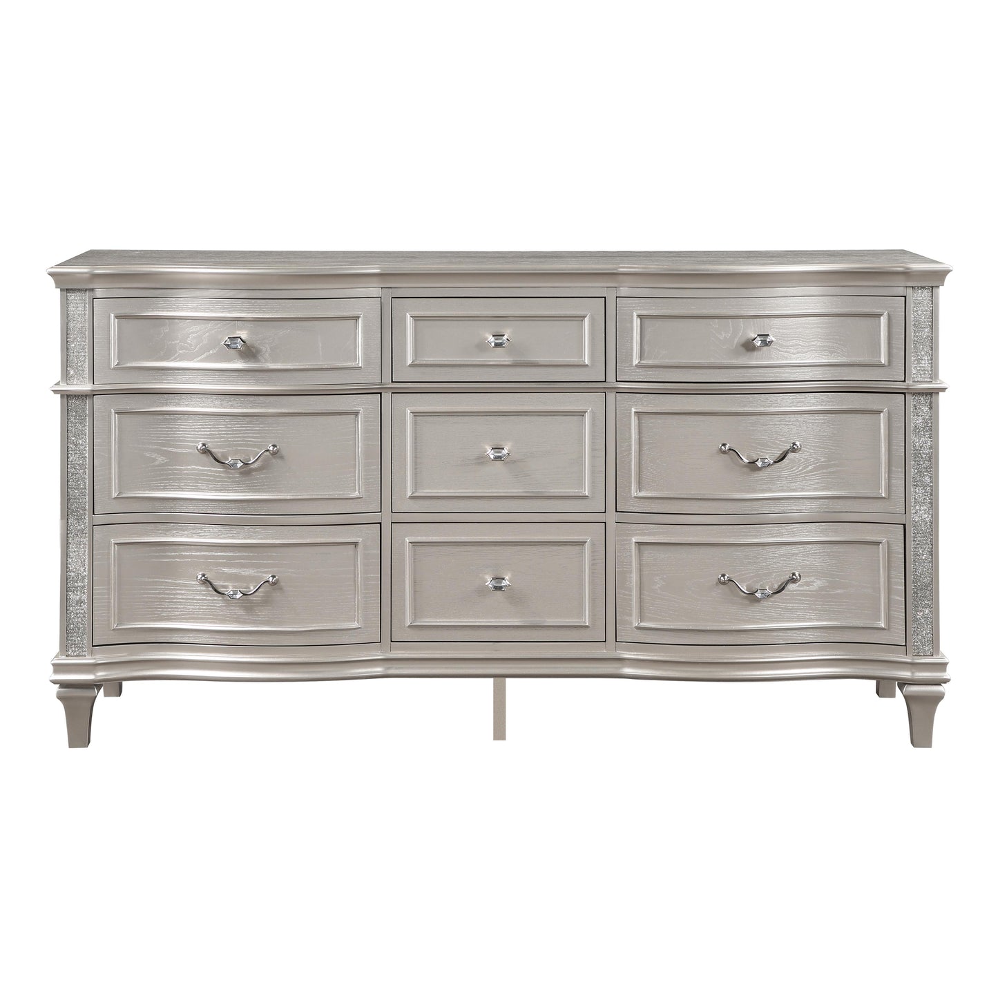 Coaster Furniture Evangeline 223393 9-Drawer Dresser - Silver Oak IMAGE 3