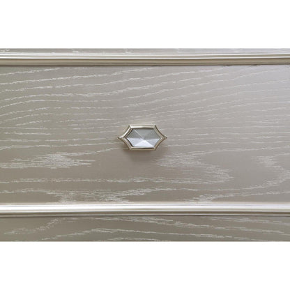  Coaster Furniture Evangeline 223397 4-Drawer Vanity Desk Makeup Table - Silver Oak IMAGE 9
