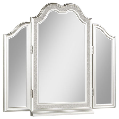 Coaster Furniture Evangeline 223398 Tri-Fold Vanity Mirror - Silver Oak IMAGE 1