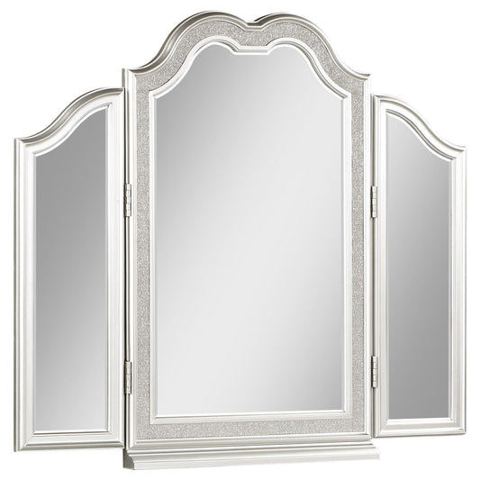 Coaster Furniture Evangeline 223398 Tri-Fold Vanity Mirror - Silver Oak IMAGE 1