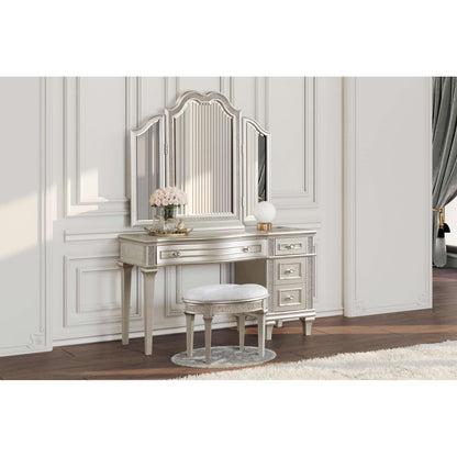 Coaster Furniture Evangeline 223398 Tri-Fold Vanity Mirror - Silver Oak IMAGE 2