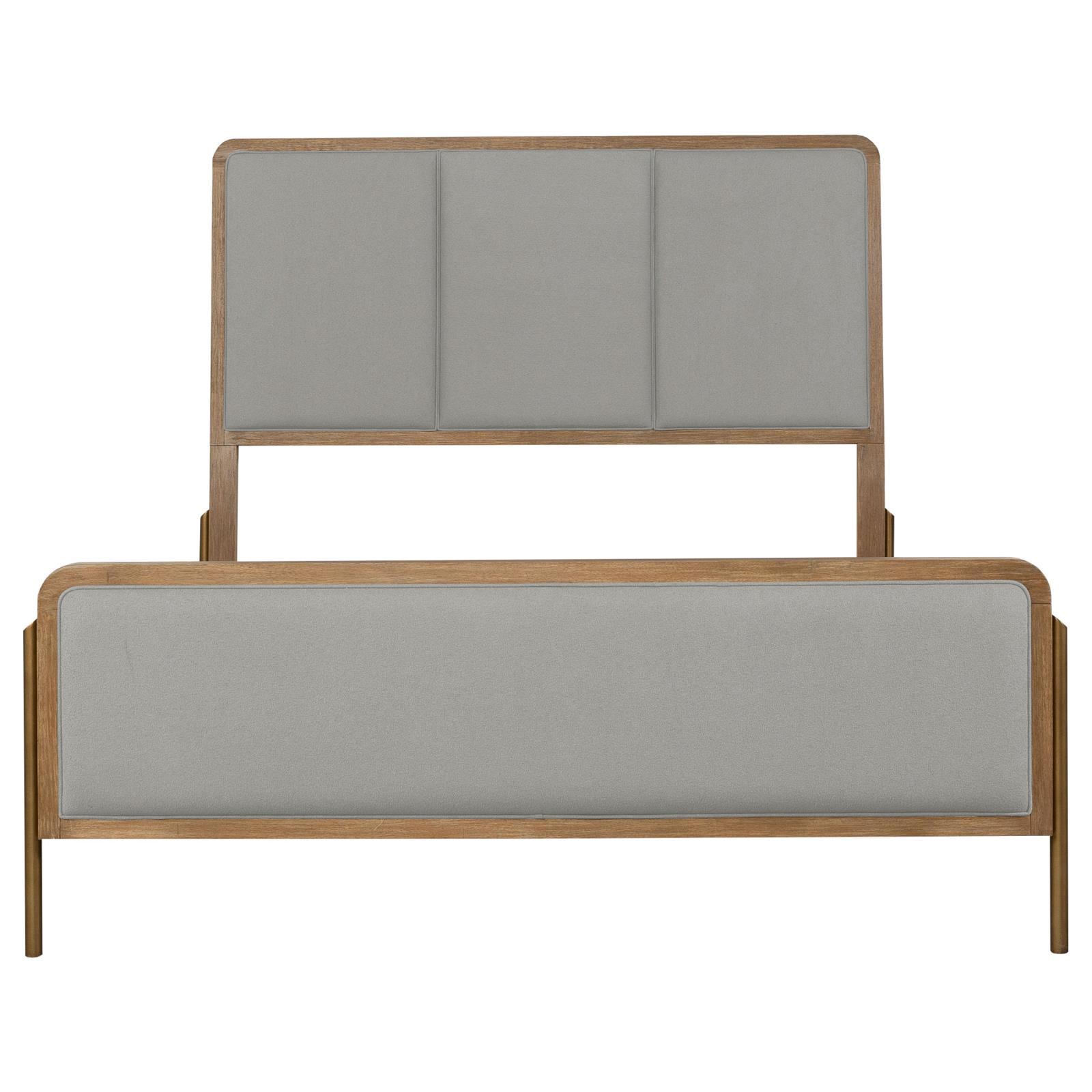Coaster Furniture Arini 224301Q Upholstered Queen Panel Bed - Sand Wash and Grey IMAGE 4