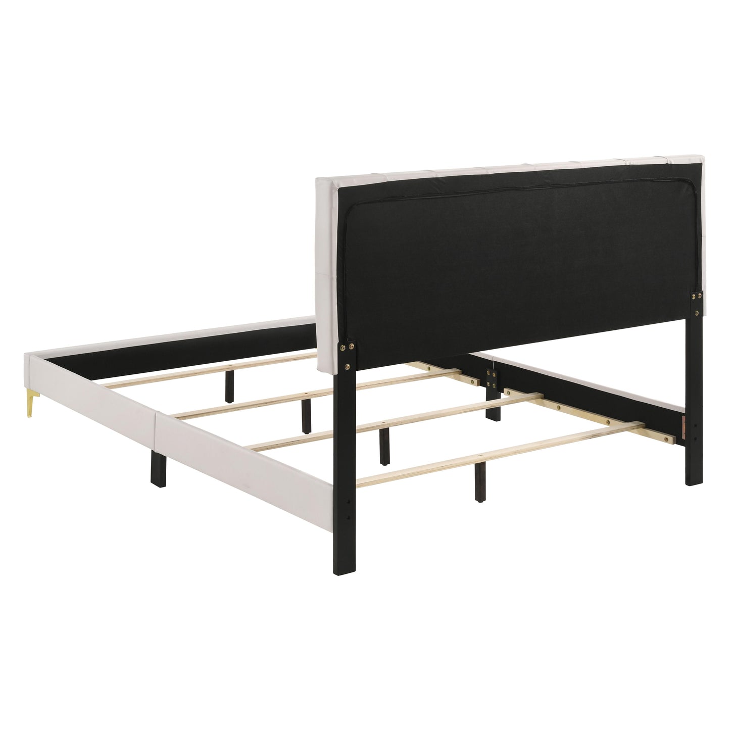  Coaster Furniture Kendall 224401KW Upholstered California King Panel Bed - White IMAGE 4