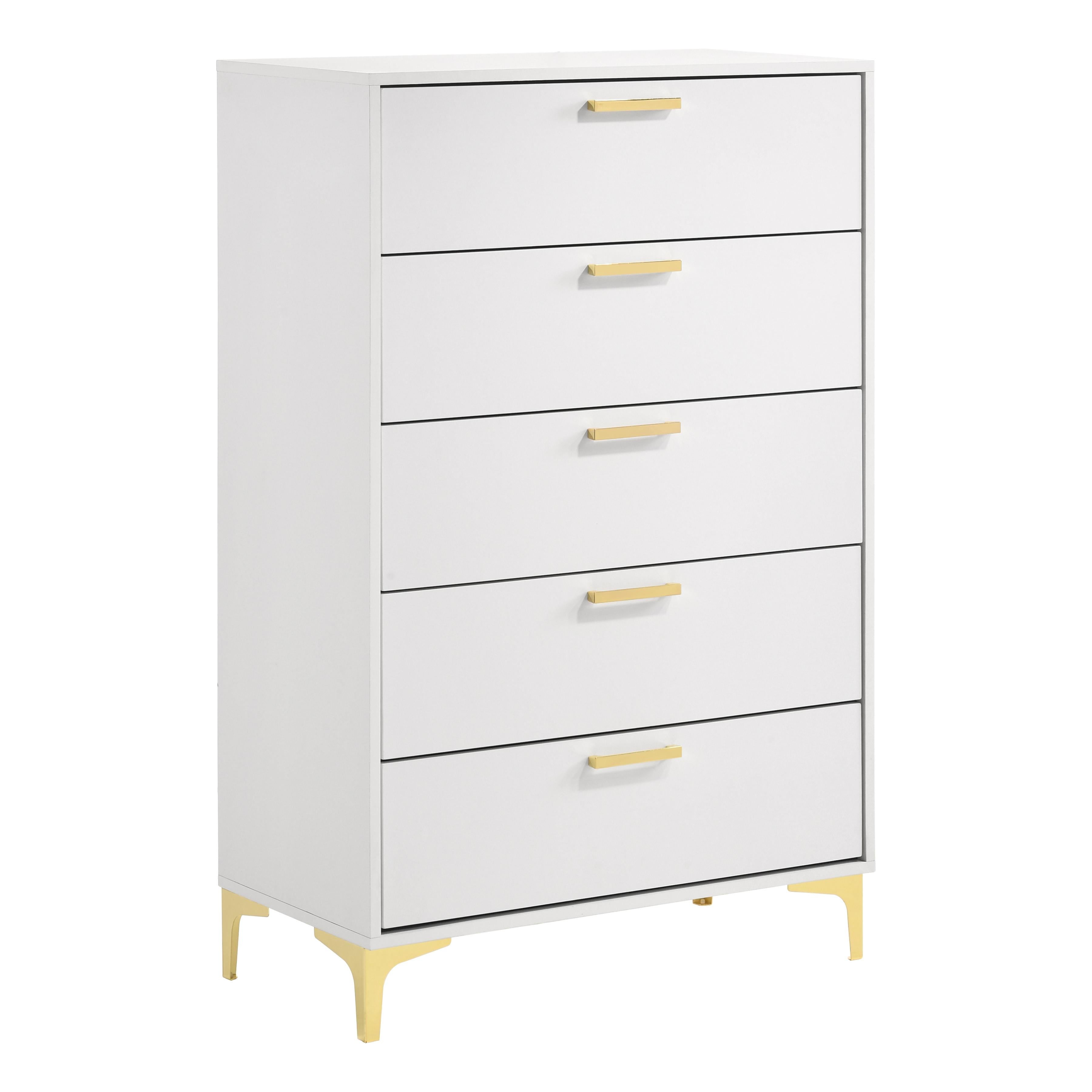  Coaster Furniture Kendall 224405 5-Drawer Bedroom Chest - White IMAGE 1