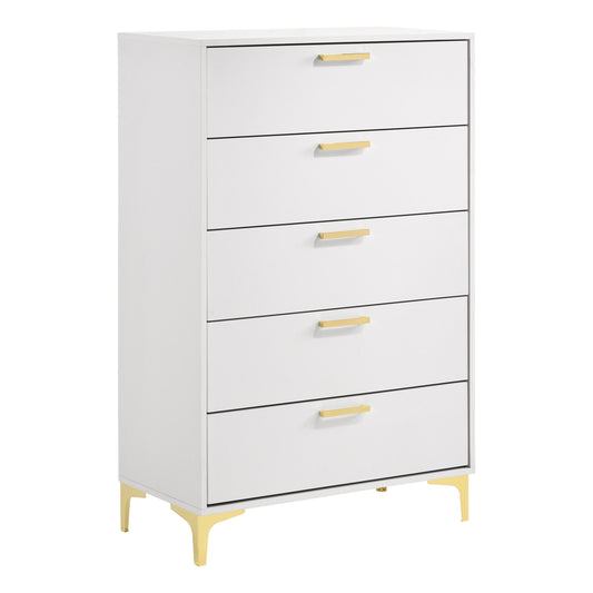  Coaster Furniture Kendall 224405 5-Drawer Bedroom Chest - White IMAGE 1