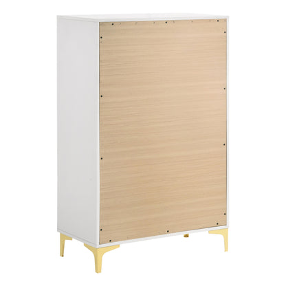 Coaster Furniture Kendall 224405 5-Drawer Bedroom Chest - White IMAGE 6