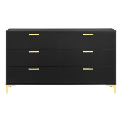 Coaster Furniture Kendall 224453 6-Drawer Dresser - Black IMAGE 3