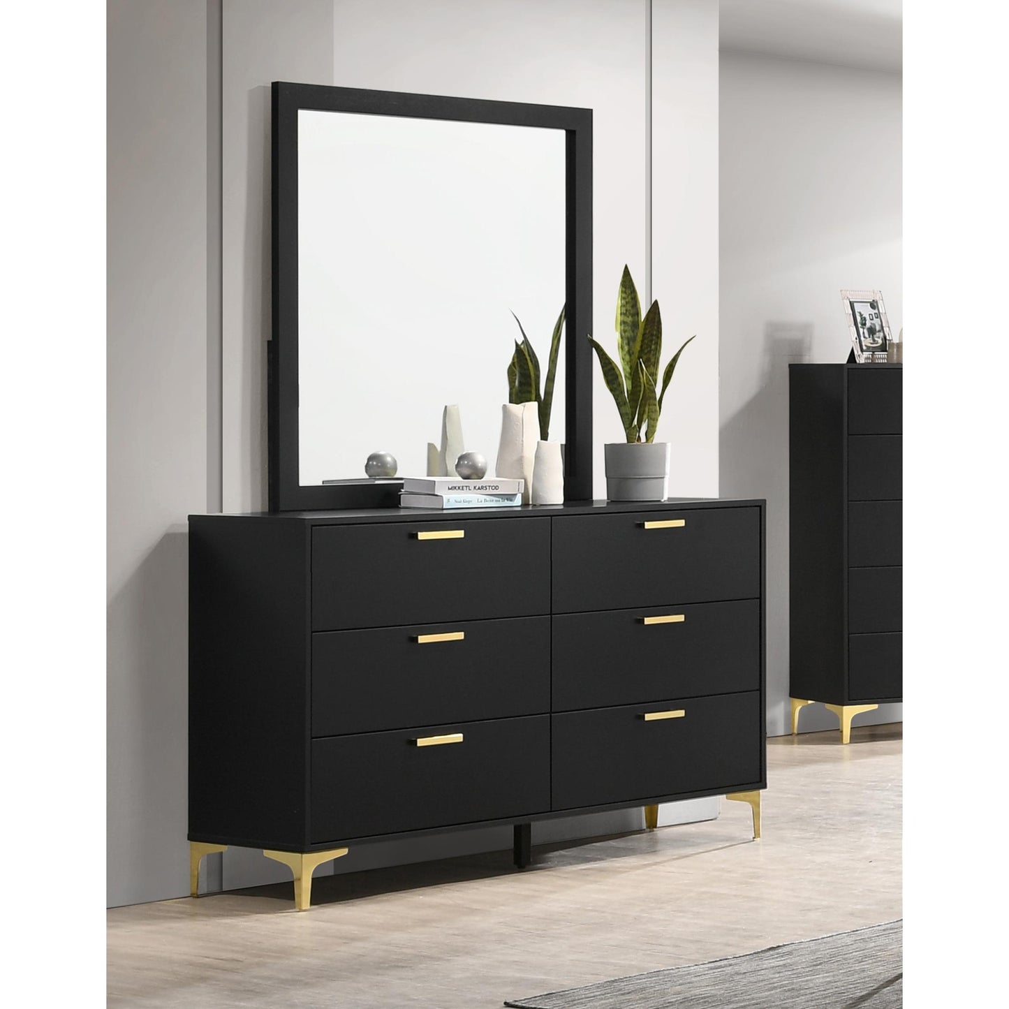 Coaster Furniture Kendall 224453 6-Drawer Dresser - Black IMAGE 8