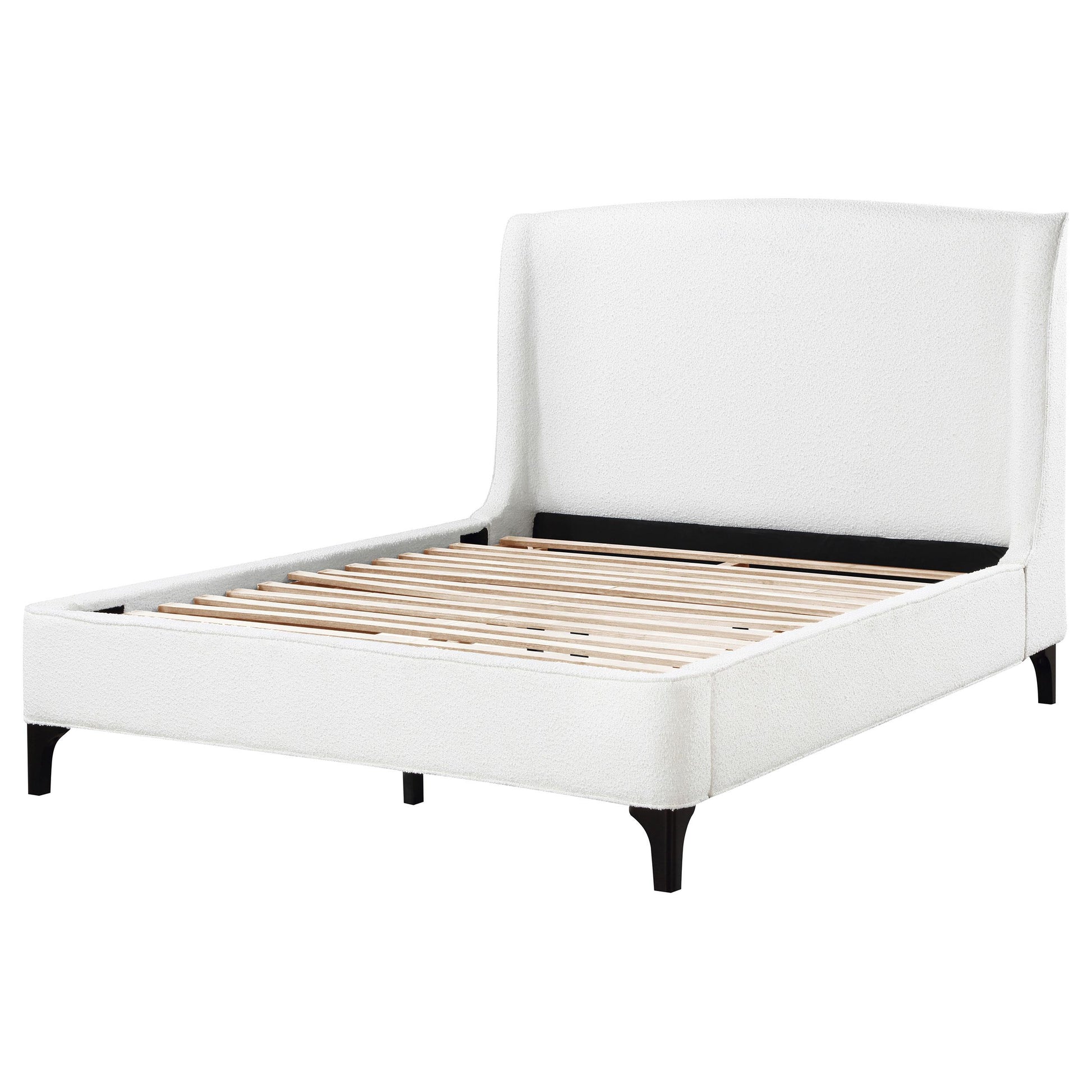 Coaster Furniture Mosby 306020KE Upholstered Eastern King Wingback Bed - Snow IMAGE 4