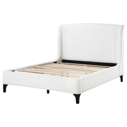 Coaster Furniture Mosby 306020Q Upholstered Queen Wingback Bed - Snow IMAGE 4