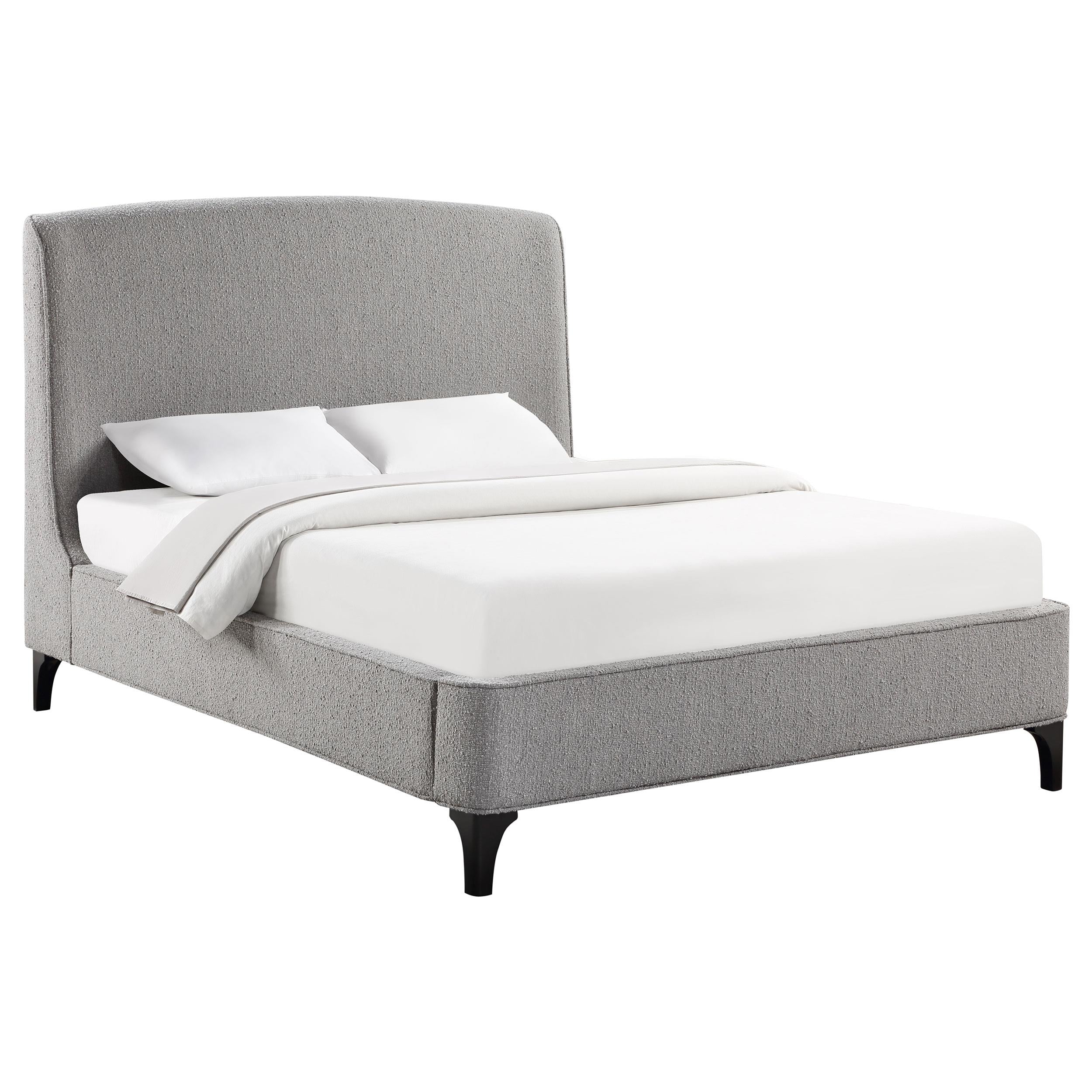 Coaster Furniture Mosby 306021KE Upholstered Eastern King Wingback Bed - Grey IMAGE 2