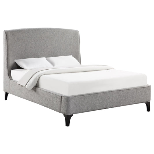 Coaster Furniture Mosby 306021KE Upholstered Eastern King Wingback Bed - Grey IMAGE 2